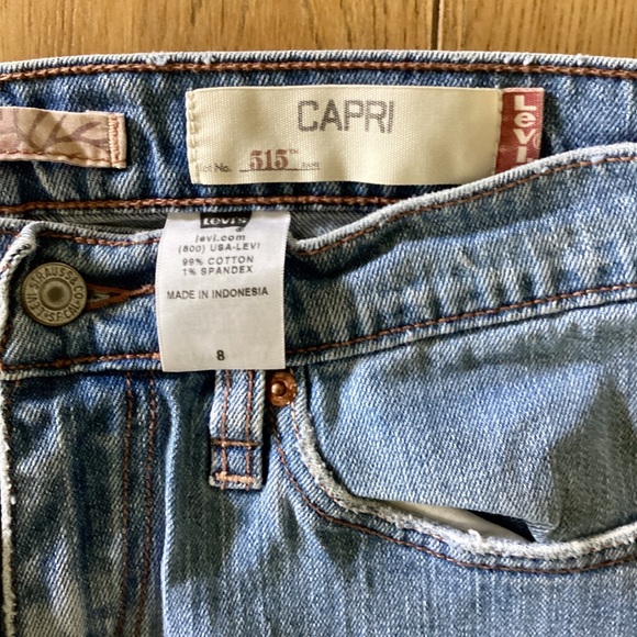 Levi’s 515 Capri Lightwash Jeans 8 29 - Picture 8 of 8